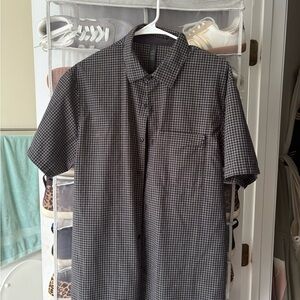 lululemon athletica Black and White Grid Shirt